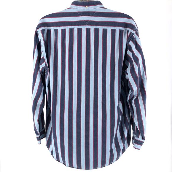90s Tommy Hilfiger striped button down shirt 1990s vintage - Picture 2 of 6